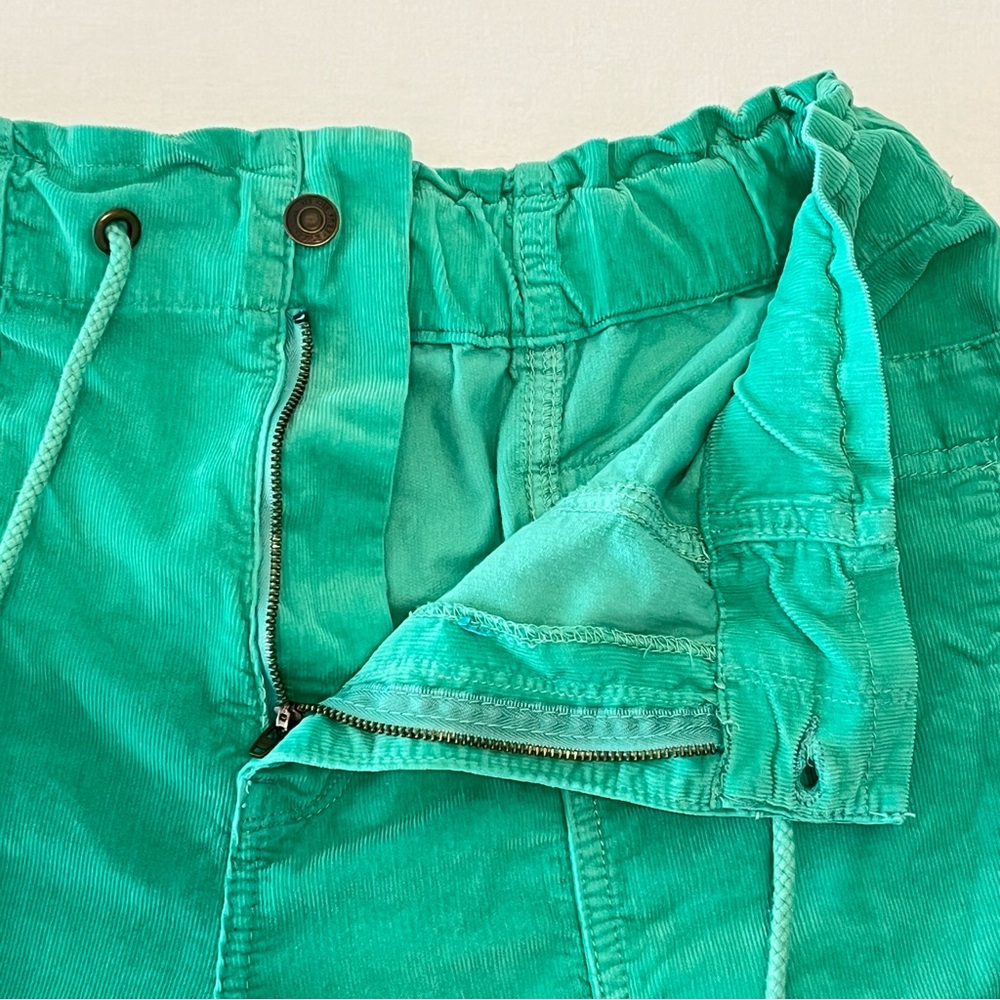 We The Free Angelo Pull On Cord Jogger Corduroy Waist Tie Snap Cuffs Green Pants - Picture 5 of 13